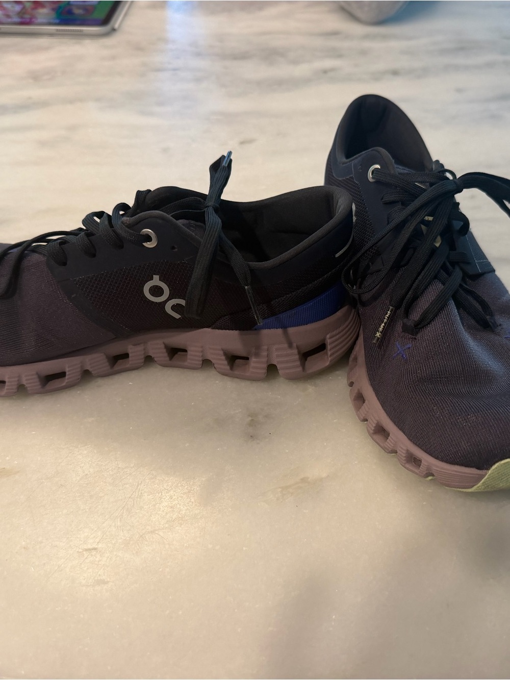 On Running Men’s Cloudswift Running Shoes - Black, Dark Purple, Blue Accent